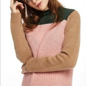 Scotch Soda Women's OK Bye Knit Color Block Sparkle Sweater size L